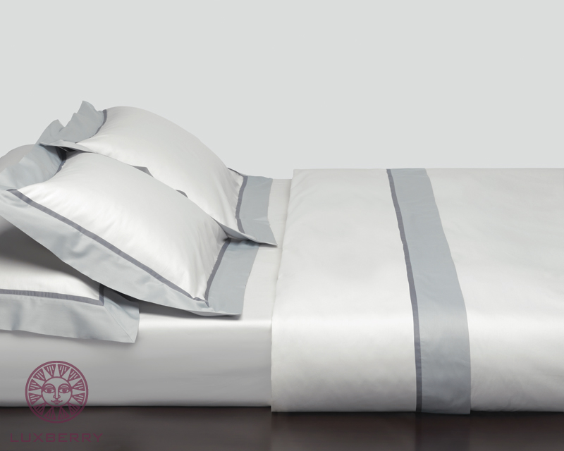 Наволочка GOOD MORNING, сатин, экрю/серый