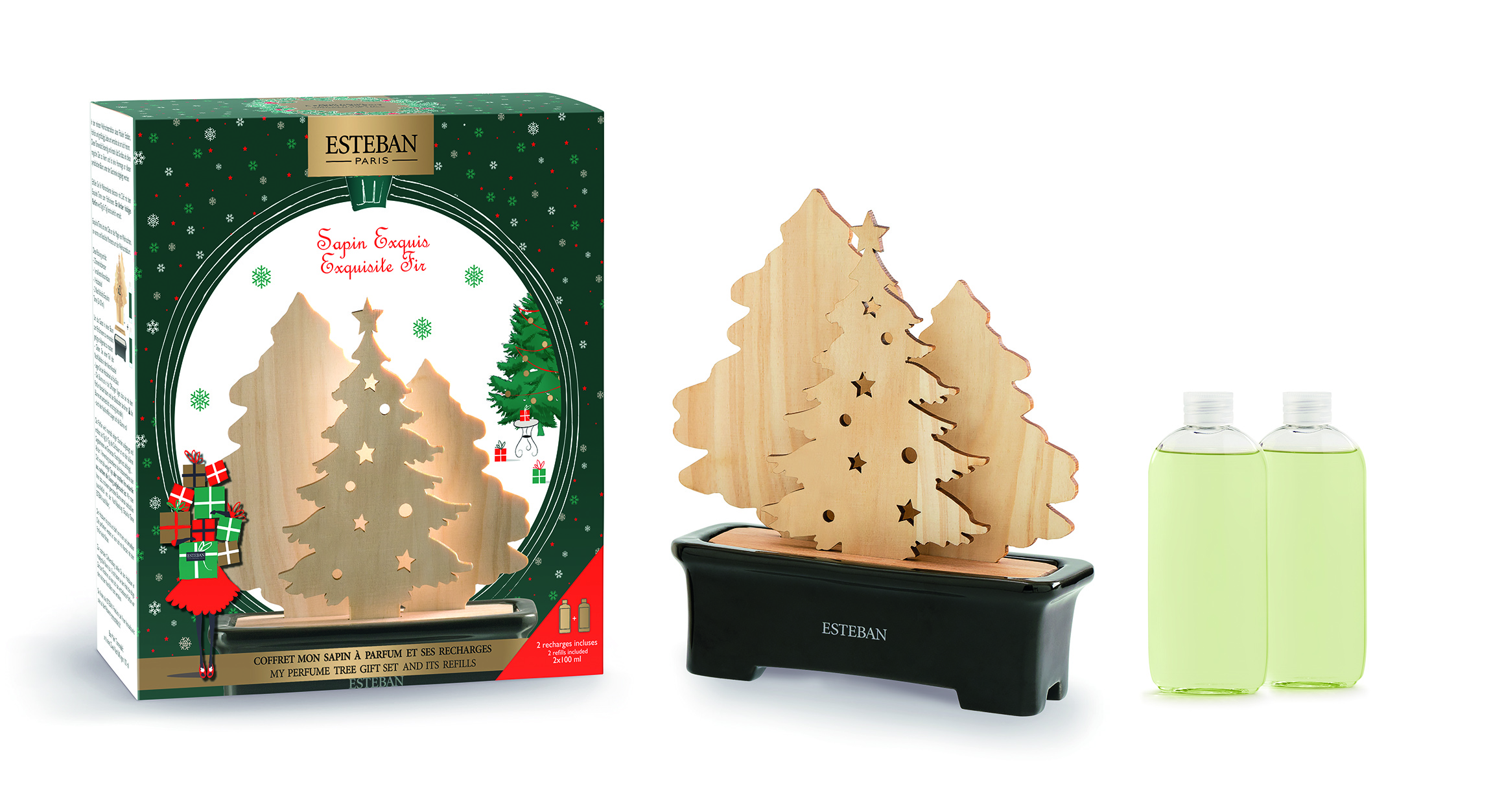 ПОДАРОЧНЫЙ НАБОР ПРАЗДНИЧНАЯ ХВОЯ НОВОГОДНЯЯ КОЛЛЕКЦИЯ аромат 2*100 мл