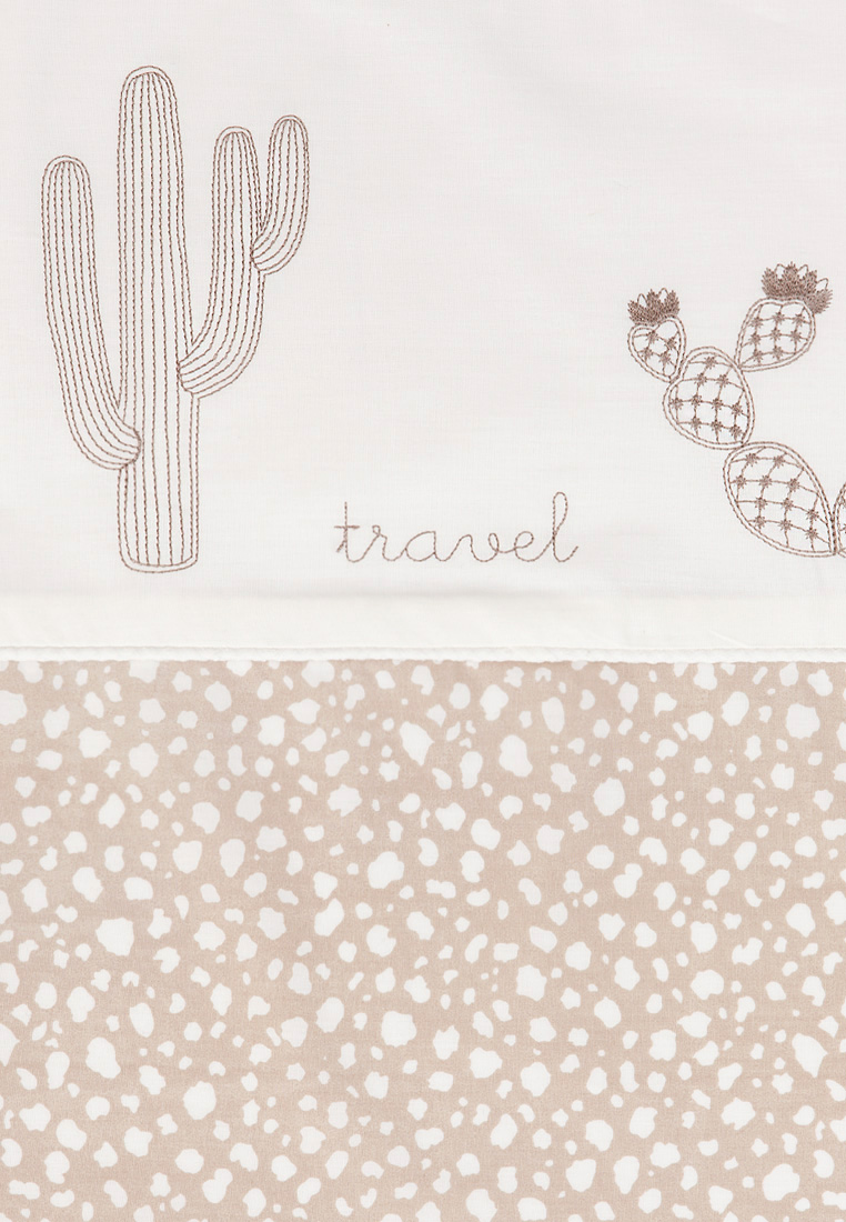 Комплект  постельного белья "WILD TRAVEL", перкаль,цвет:бежевый/песочный вид 3